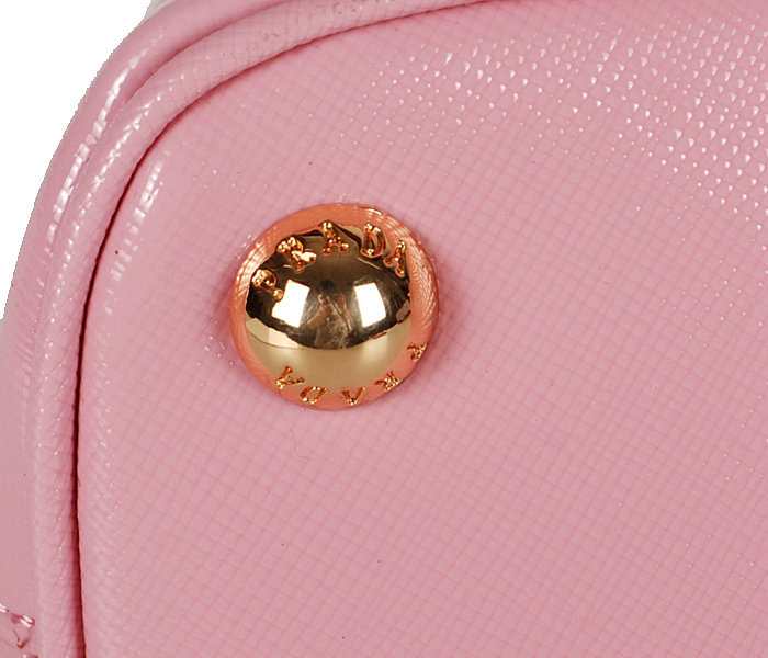 2014 Prada Shiny Saffiano Leather Two Handle Bag BL0838 pink for sale - Click Image to Close